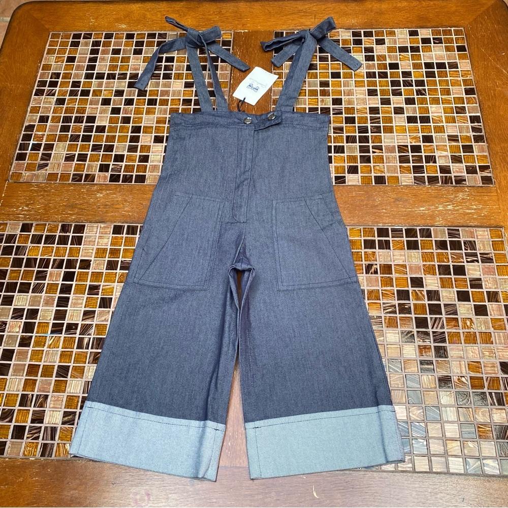Piccola Ludo Italy Girls Denim Romper